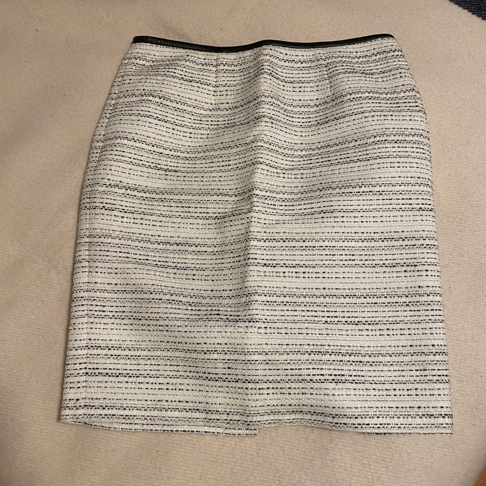 Calvin Klein Black and White Textured Skirt